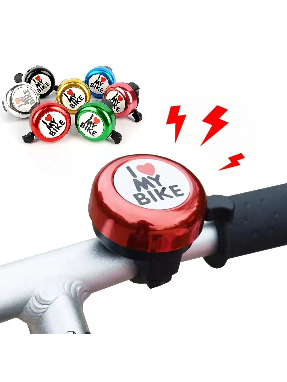 1pc Mini Bicycle Bell "I Love Cycling" Slogan, Loud Alloy Ring, Suitable For Mountain Bike & Road Bike, Cycling Accessories