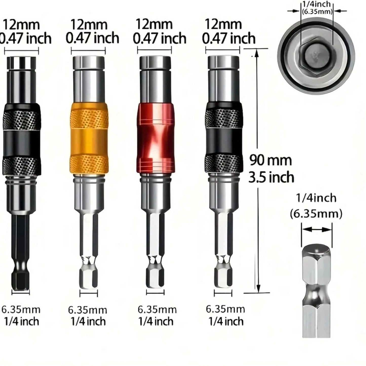 1pc Multi-Angle Extension Rod, Electric Drill Extension Connecting Rod, Universal Crank-Drill Bit Holder Magnetic Rotating Drill Bit Tip Holder Kit, 1/4" Drill Bit Extension Shaft