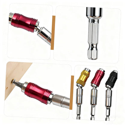 1pc Multi-Angle Extension Rod, Electric Drill Extension Connecting Rod, Universal Crank-Drill Bit Holder Magnetic Rotating Drill Bit Tip Holder Kit, 1/4" Drill Bit Extension Shaft