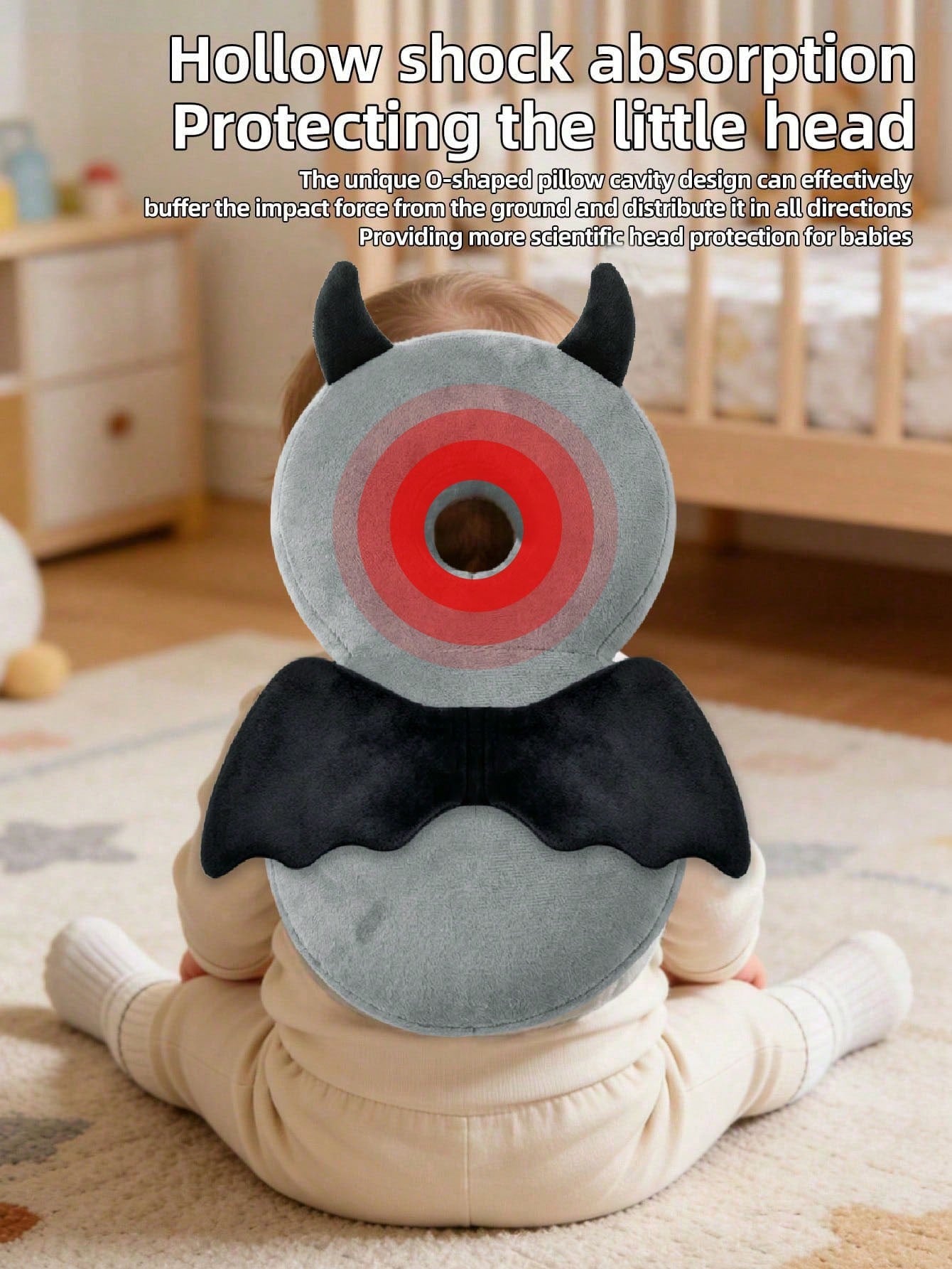 1pc New Baby Anti-Fall Pillow, Baby Anti-Collision Pillow, Toddler Protection Pad, Baby Head Protection Backpack, Infant Head Protection Pillow For Learning To Sit And Crawl, Anti-Collision Essential
