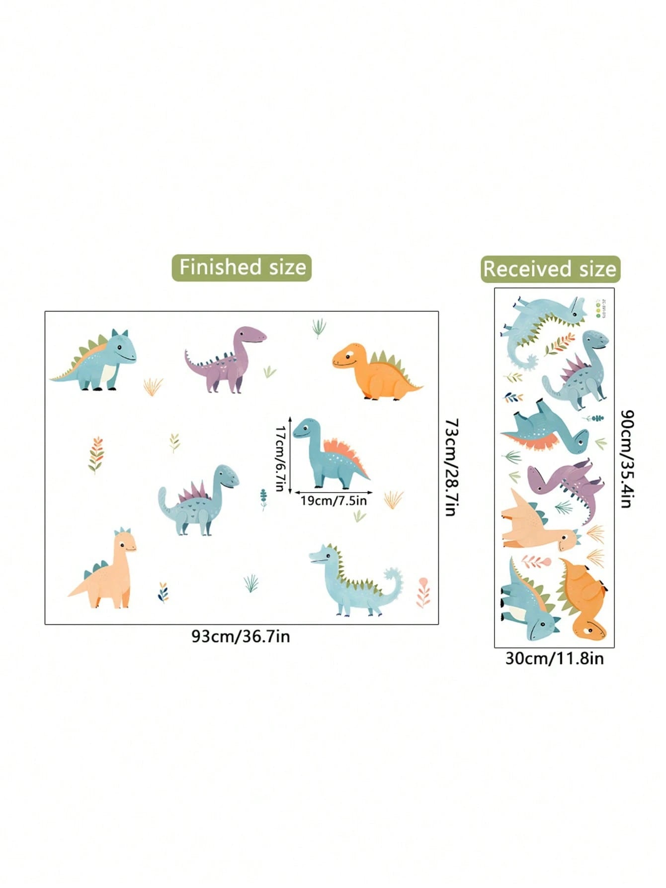 1pc New Cute Cartoon Dinosaur Sticker, Self-Adhesive Wall Decal For Kids Room And Kindergarten Decoration