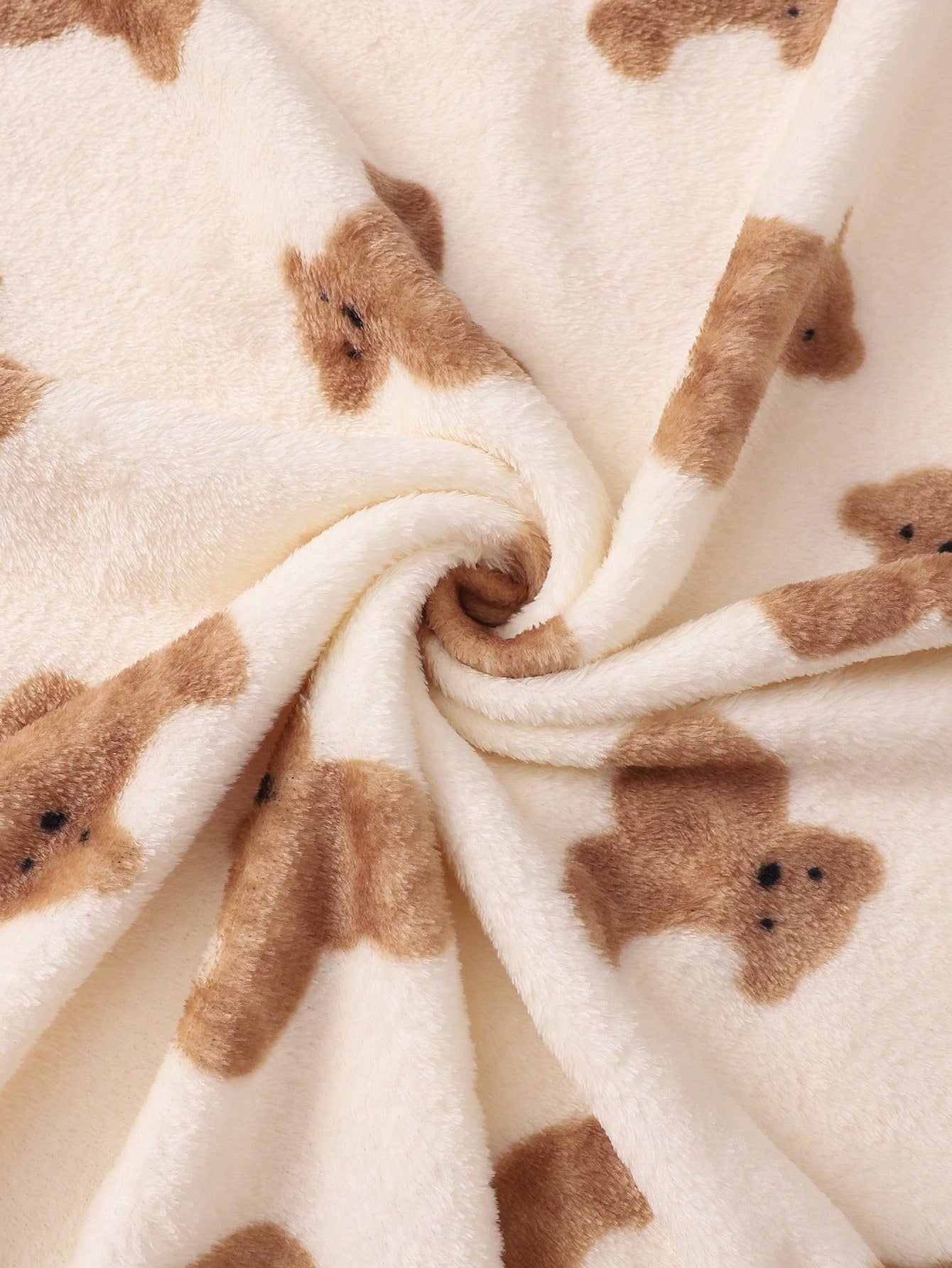1pc Newborn Baby Blanket, Cute Cartoon Bear Plush Blanket, Infant Swaddle, Super Soft Warm Lightweight Breathable