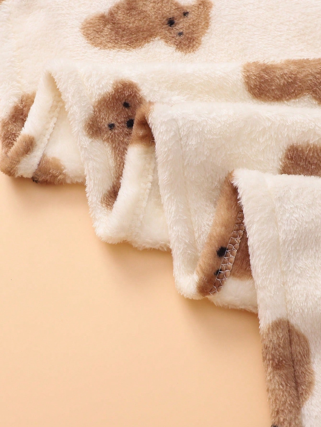 1pc Newborn Baby Blanket, Cute Cartoon Bear Plush Blanket, Infant Swaddle, Super Soft Warm Lightweight Breathable