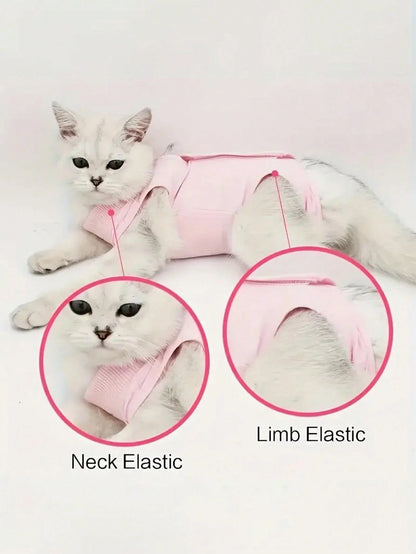 1PC Pet Cat Weaning Clothes For Small Dog Sterilization Jumpsuit Anti-Licking Surgery Recovery Care Suit Puppy Kitten Outfits
