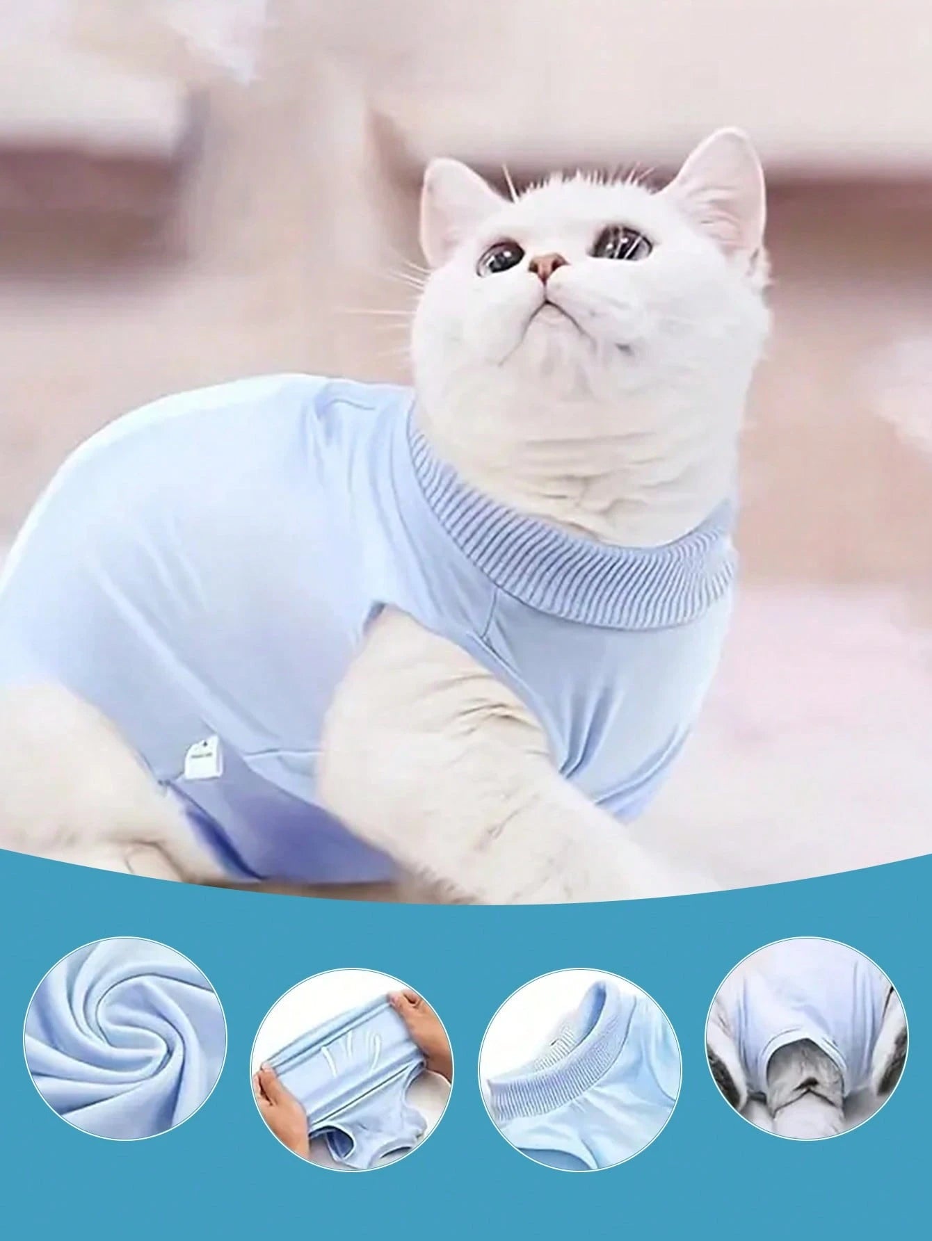 1PC Pet Cat Weaning Clothes For Small Dog Sterilization Jumpsuit Anti-Licking Surgery Recovery Care Suit Puppy Kitten Outfits