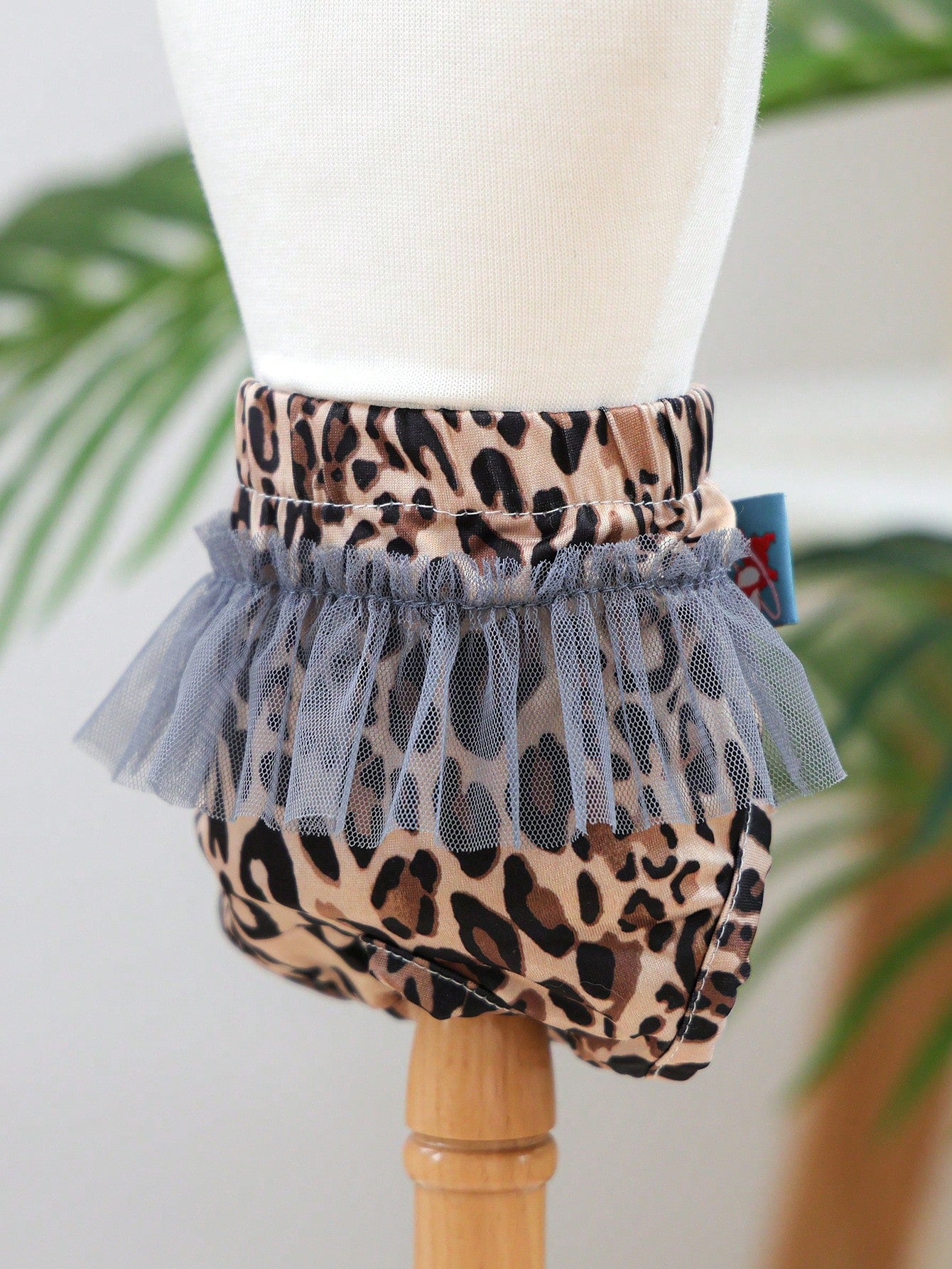 1pc Pet Clothes, Fashionable Happy Dog Outfit For Small Dogs & Puppies, Comfortable & Chic Leopard Print Diaper Pants