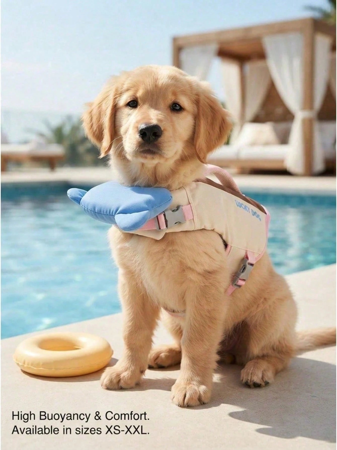 1pc Pet Dog Life Jacket Colorblock With Rescue Handle High Buoyancy Safety Floating Vest Sporty For Summer Beach Pool Chin Rest Support Design