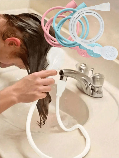 1pc Portable Multi-Function Rubber Hose Spray Nozzle, Suitable For Bathroom, Kitchen, Garden, Pet Bath, RV Bathroom And Home, Essential Outdoor Shower Accessory, Perfect Gift And Home Improvement Choi