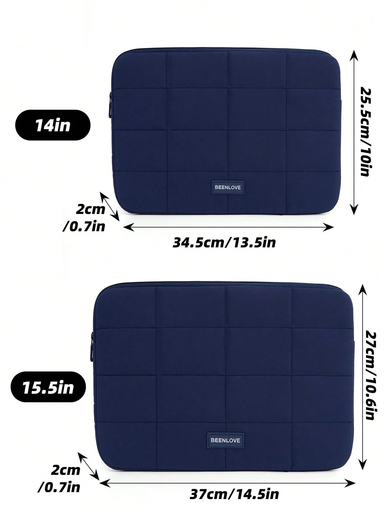 1pc Quilted 14/15.6 Inch Laptop Sleeve For Women, Simple Macaron Color Laptop Bag With Grid, Lightweight Inner Bag For Tablets, Shock-Resistant & Wear-Resistant, Suitable For School, Work, Birthday &