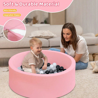 1pc Round Comfortable Memory Foam Ball Pit (35.4-Inch Diameter, Balls Not Included) – Suitable For Indoor/Outdoor Play, Toddlers, And Pets.