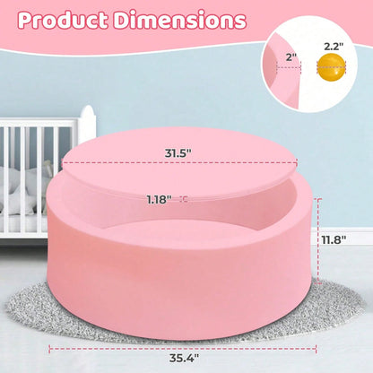 1pc Round Comfortable Memory Foam Ball Pit (35.4-Inch Diameter, Balls Not Included) – Suitable For Indoor/Outdoor Play, Toddlers, And Pets.