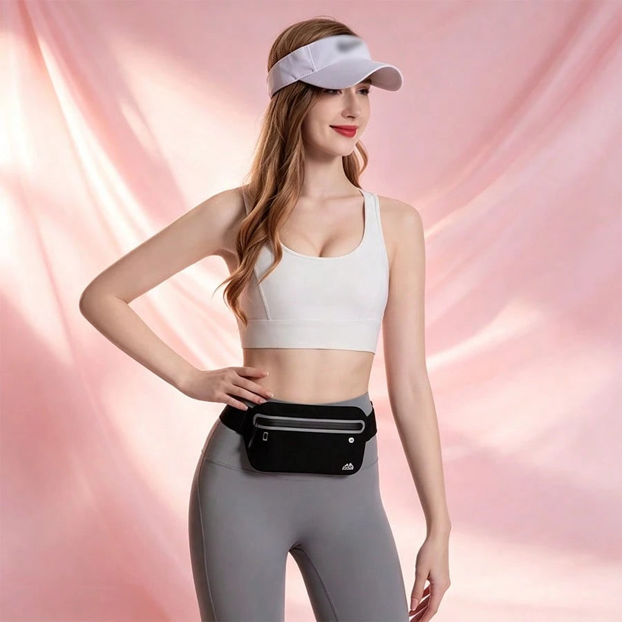 1pc Slim Running Belt, Ultra Light Bounce-Free Waist Pouch, Unisex Fitness Workout Waist Pack, Sports Waist Bag For Running, Gym, Marathon, Cycling, Bounce Free Waist PouchUltra Light Running BeltFitn