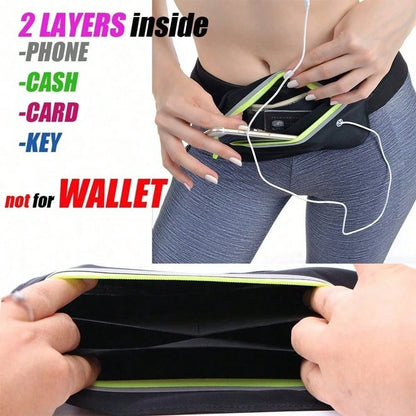 1pc Slim Running Belt, Ultra Light Bounce-Free Waist Pouch, Unisex Fitness Workout Waist Pack, Sports Waist Bag For Running, Gym, Marathon, Cycling, Bounce Free Waist PouchUltra Light Running BeltFitn