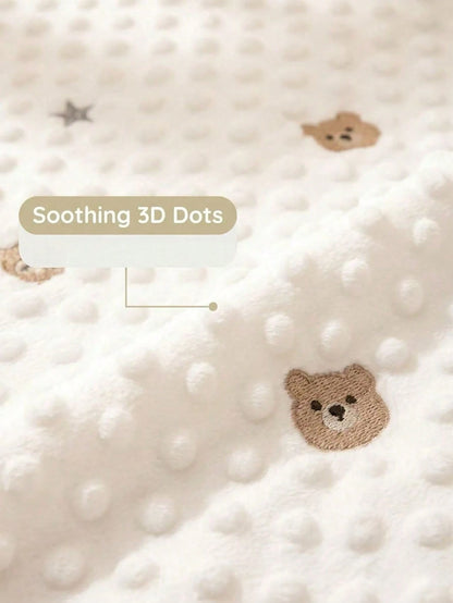 1pc Soft & Comfortable Bear Plush Crib Fitted Sheet, Suitable For All Seasons
