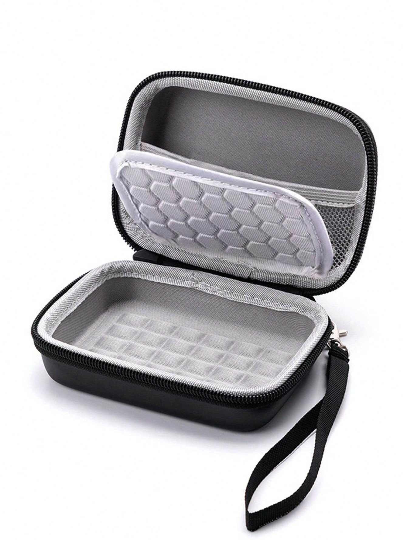 1pc Solid Color Camera Bag, Hard Shell EVA Digital Camera Waterproof Storage Box With Lanyard Shockproof Travel Bag (Compatible With Sony/)- 4.7 X 3.5 Inch Camera Protective Accessory