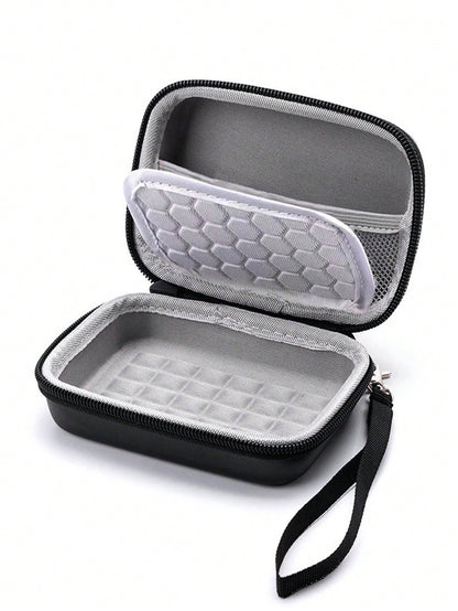 1pc Solid Color Camera Bag, Hard Shell EVA Digital Camera Waterproof Storage Box With Lanyard Shockproof Travel Bag (Compatible With Sony/)- 4.7 X 3.5 Inch Camera Protective Accessory