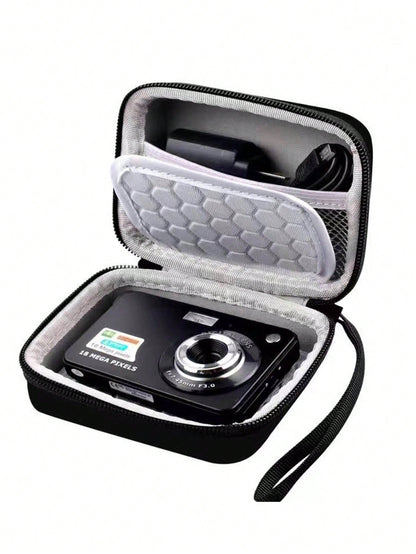 1pc Solid Color Camera Bag, Hard Shell EVA Digital Camera Waterproof Storage Box With Lanyard Shockproof Travel Bag (Compatible With Sony/)- 4.7 X 3.5 Inch Camera Protective Accessory