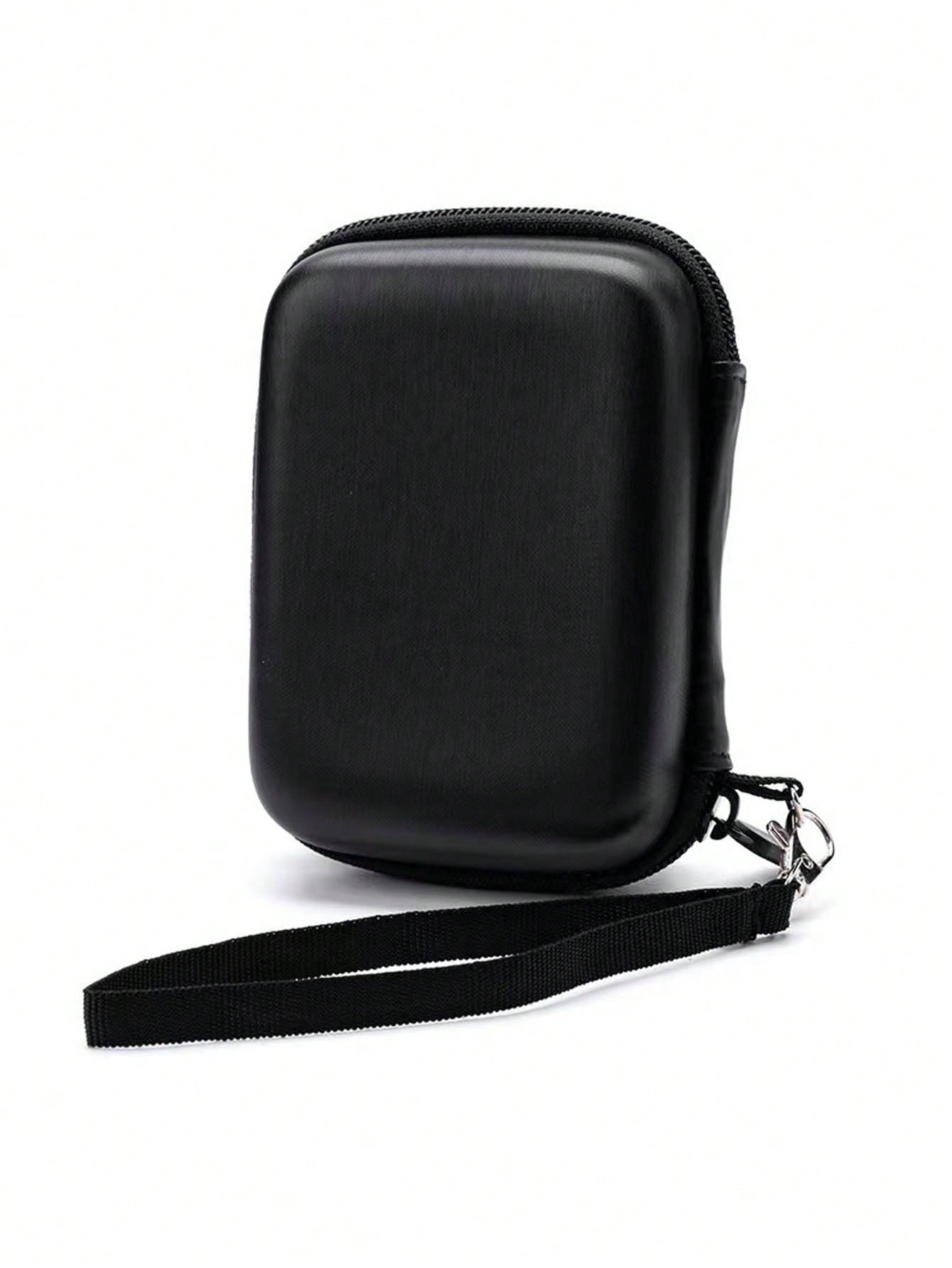 1pc Solid Color Camera Bag, Hard Shell EVA Digital Camera Waterproof Storage Box With Lanyard Shockproof Travel Bag (Compatible With Sony/)- 4.7 X 3.5 Inch Camera Protective Accessory