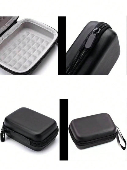 1pc Solid Color Camera Bag, Hard Shell EVA Digital Camera Waterproof Storage Box With Lanyard Shockproof Travel Bag (Compatible With Sony/)- 4.7 X 3.5 Inch Camera Protective Accessory