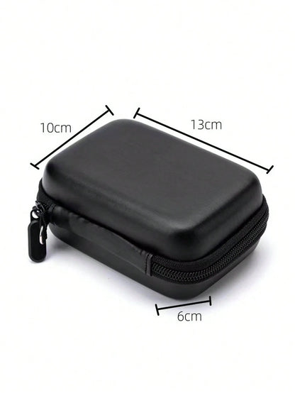 1pc Solid Color Camera Bag, Hard Shell EVA Digital Camera Waterproof Storage Box With Lanyard Shockproof Travel Bag (Compatible With Sony/)- 4.7 X 3.5 Inch Camera Protective Accessory