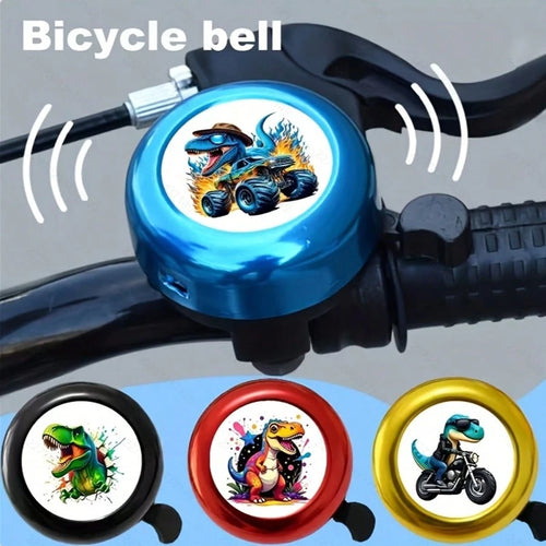 1pc Stylish Dinosaur Pattern Bicycle Bell, Suitable For Bicycle, Skateboard And Balance Bike, Outdoor Recreation, Modern Design, Vibrant Color, Skateboard Bell, Lightweight Bell, High-Quality Bell, S