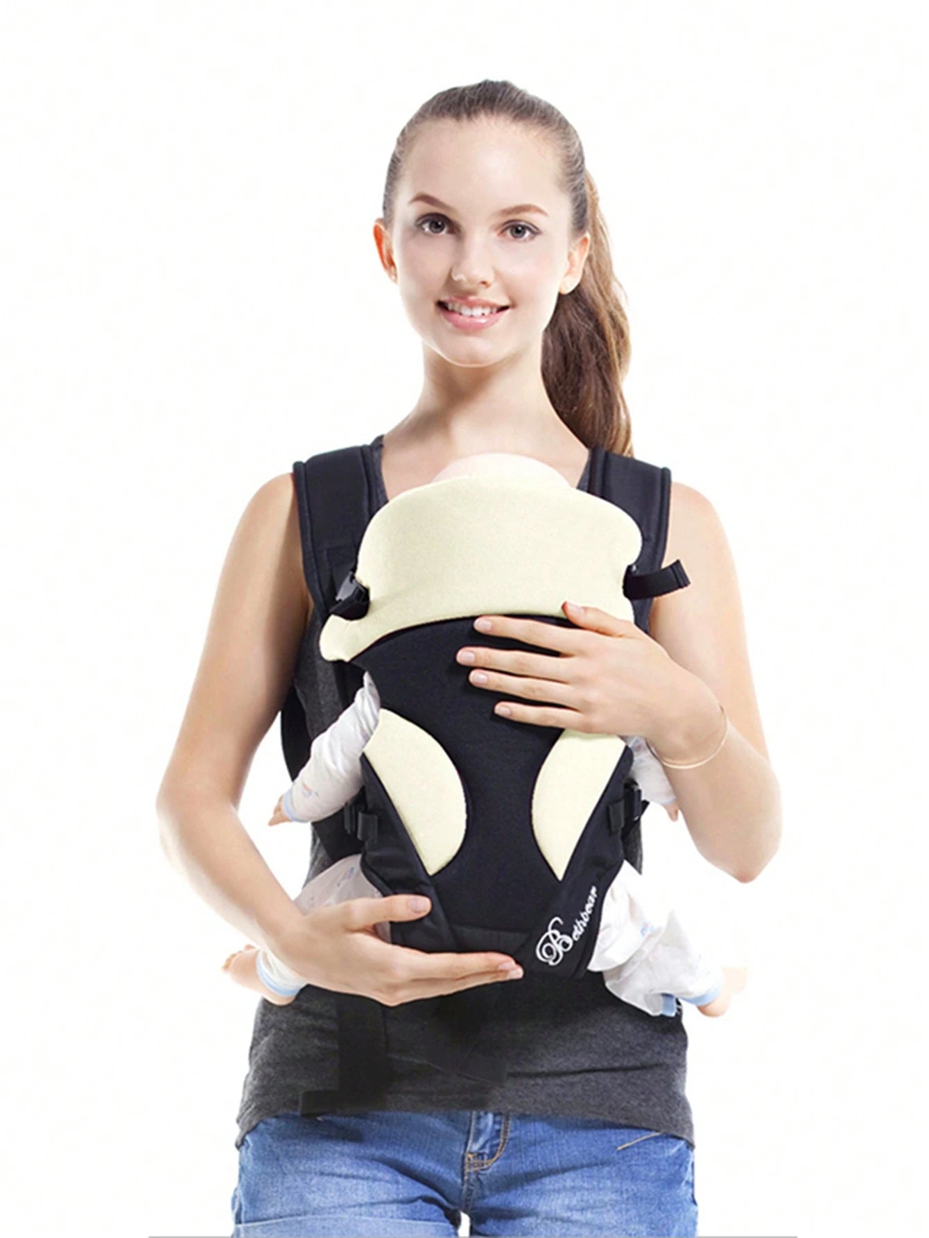 1pc Three-In-One Popular Khaki Baby Carrier, Suitable For Daily Use