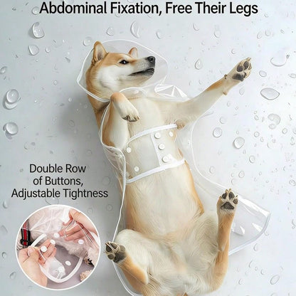 1pc Transparent Waterproof Dog Raincoat, Windproof And Waterproof, Suitable For Small, Medium And Large Dogs, Pet Raincoat, Suitable For Small And Medium Dogs, Teddy Bear And Bichon Frise For Rainy Da