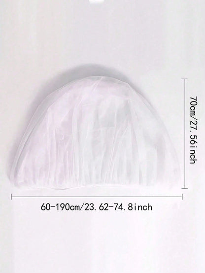 1pc Universal Baby Bassinet Mosquito Net, Breathable Mesh Canopy For Cradle Rocker, Convenient Portable White Design For Spring/Summer