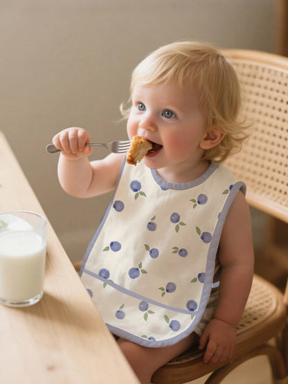1pc Waterproof & Washable Soft Infant Sleeveless Feeding Bib