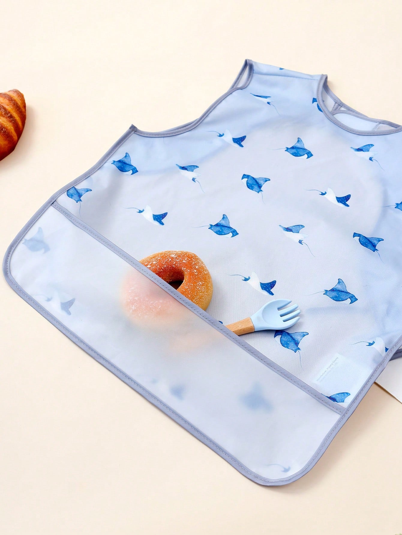 1pc Waterproof & Washable Soft Infant Sleeveless Feeding Bib