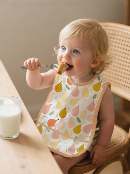 1pc Waterproof & Washable Soft Infant Sleeveless Feeding Bib