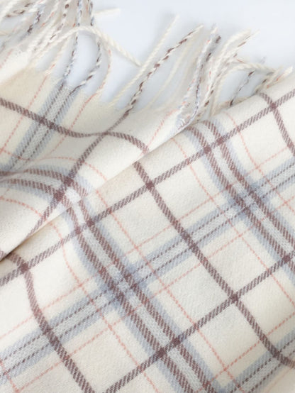 1pc Women's Plaid Scarf With Fringes, Autumn/Winter Shawl