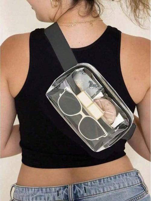 1pc Women's Waterproof Transparent Waist Bag- Outdoor Camping Travel Portable Transparent PVC Waist Pack