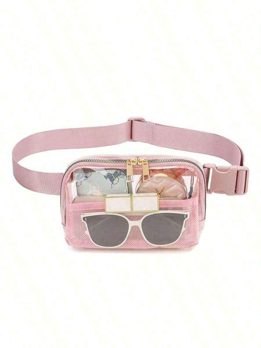 1pc Women's Waterproof Transparent Waist Bag- Outdoor Camping Travel Portable Transparent PVC Waist Pack