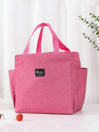 1pc, Waterproof Thermal Lunch Box Bag For Students And Office Workers- Perfect Travel Accessory And Kitchen Gadget For Healthy Meals On The Go