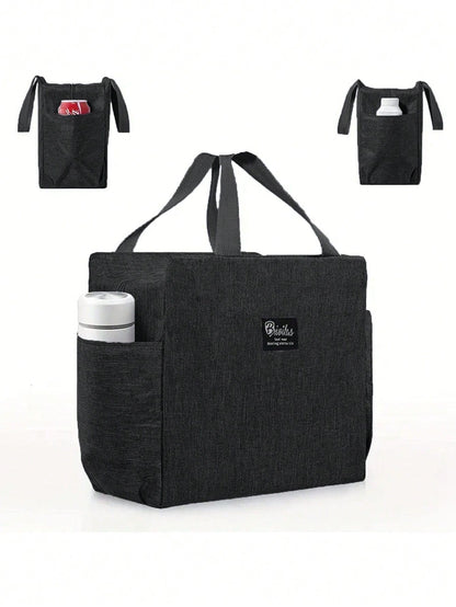 1pc, Waterproof Thermal Lunch Box Bag For Students And Office Workers- Perfect Travel Accessory And Kitchen Gadget For Healthy Meals On The Go