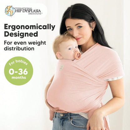 1PCS 196.85"X17.7" Pink Baby Wrap Carrier-All In 1 Original Baby Carrier Newborn To Toddler Sling, Easy To Wear, Hands Free Bonding, Lightweight