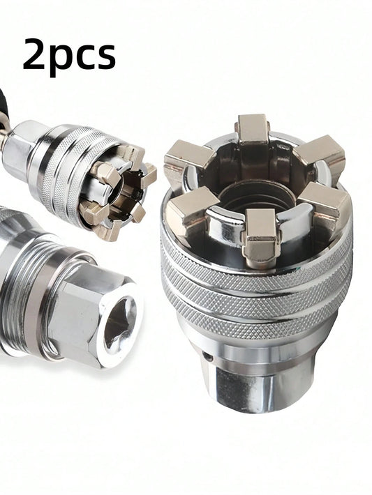 2/1pc Adjustable Hex Ratchet Socket Wrench, Multi-Function Power Drill Screw Driver