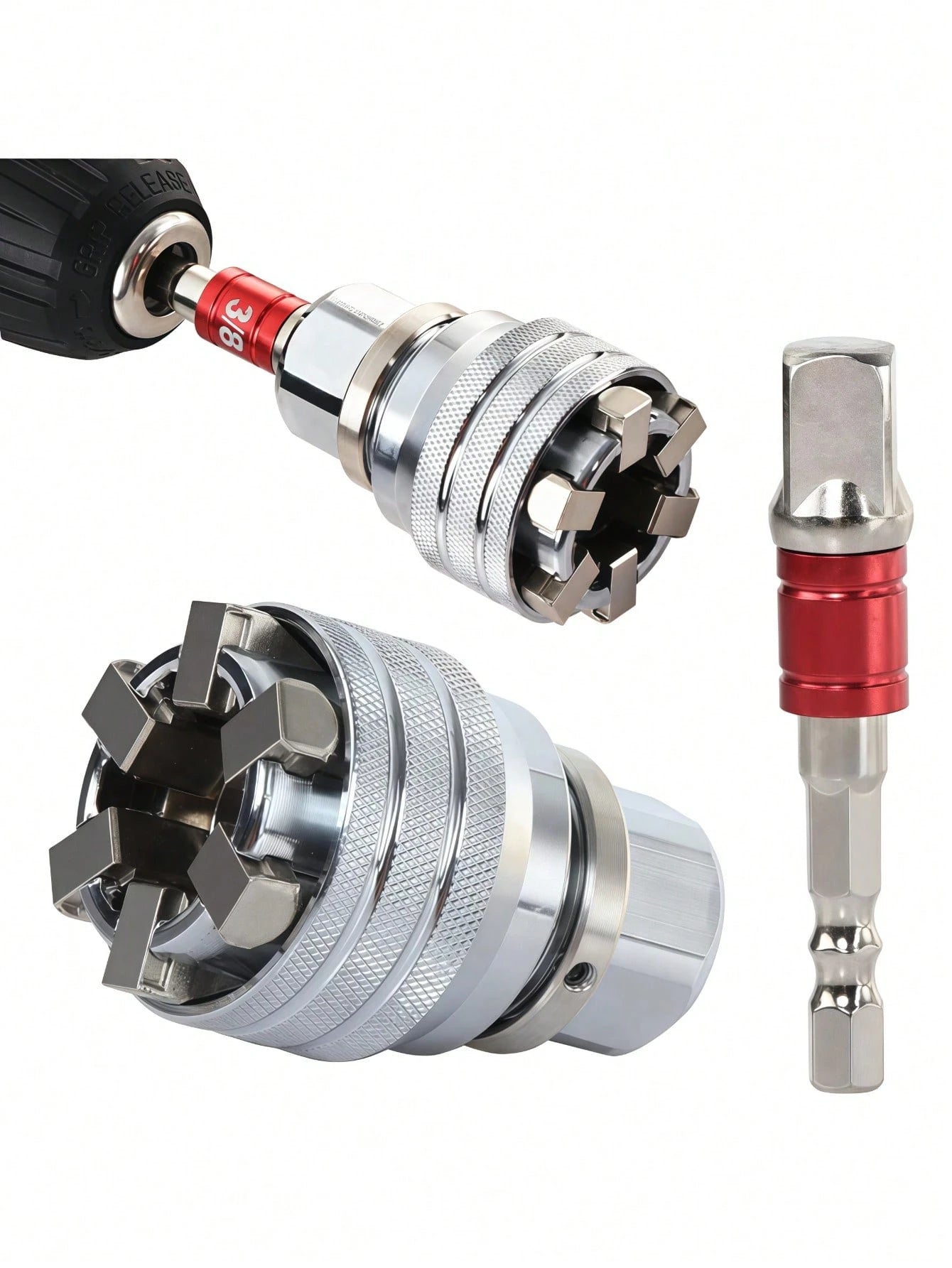 2/1pc Adjustable Hex Ratchet Socket Wrench, Multi-Function Power Drill Screw Driver