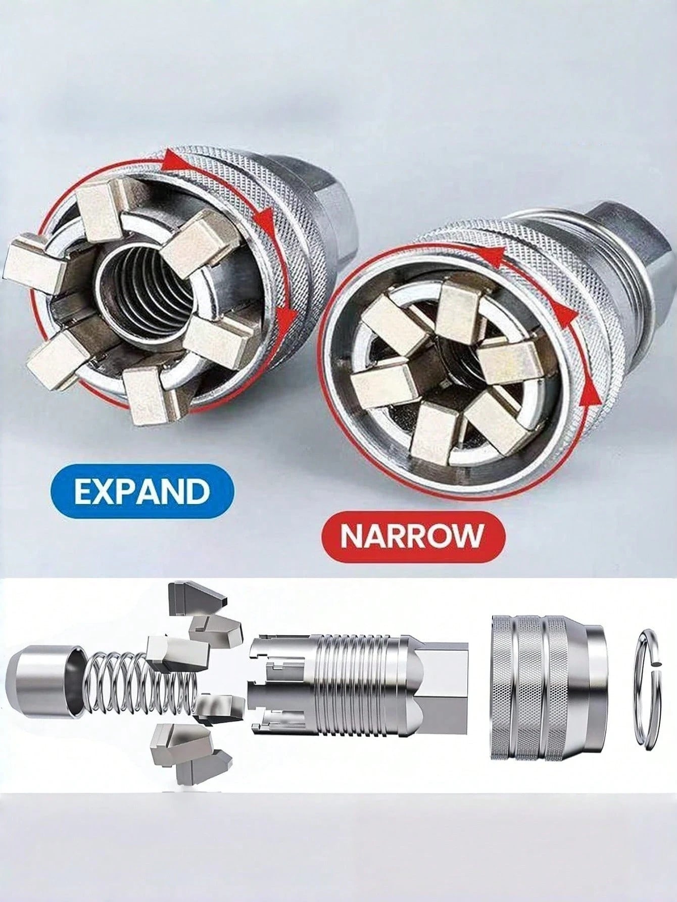 2/1pc Adjustable Hex Ratchet Socket Wrench, Multi-Function Power Drill Screw Driver