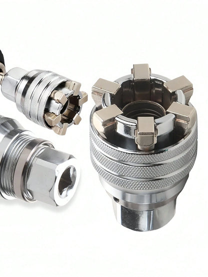 2/1pc Adjustable Hex Ratchet Socket Wrench, Multi-Function Power Drill Screw Driver