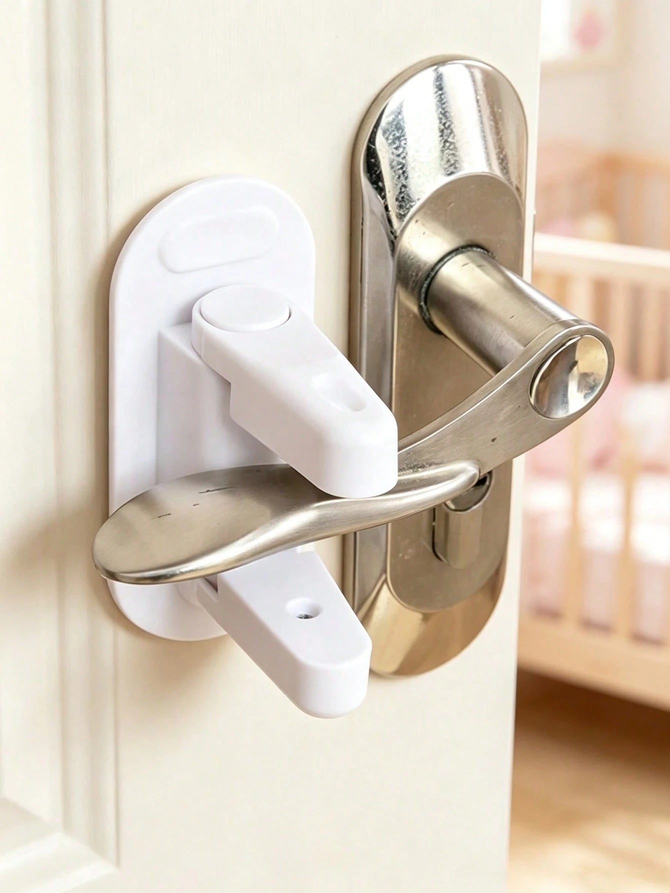 2/1pc Easy To Install Children's Knob Lock Without Drilling, Anti-Theft Door Lock, Preventing Babies From Opening The Door, Gift For Newborn Babies