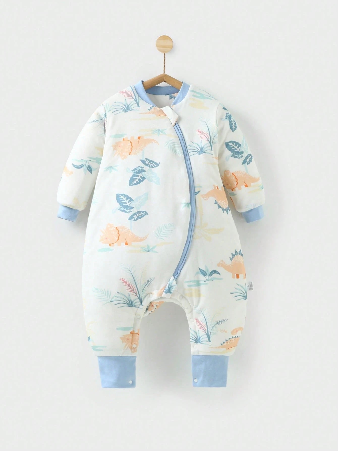 2.5 Tog Children Dinosaur Printed Sleep Sack Unisex Baby Boy&Girl 100% Cotton Cozy Comfort Sleeping Bag Autumn Winter Long Sleeve Split-Leg Sleepwear