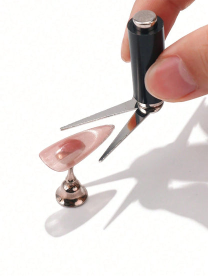 2-In-1 French V-Shaped Cat Eye Magnetic Stick, Strong Magnetic Nail Art Tool, Suitable For Nail Polish Gel, DIY Manicure Accessory