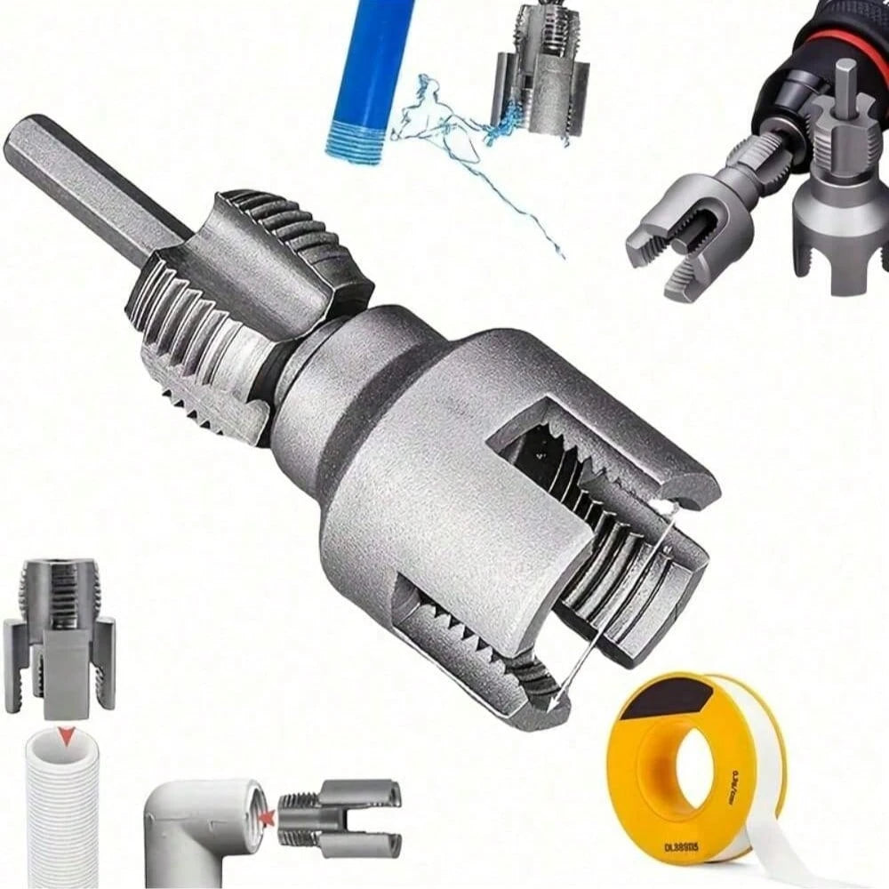 2-In-1 Pipe Threading Cutter- Multifunctional Metal Tool, Suitable For Plumbers And DIY Enthusiasts, Essential For Pipe Repair
