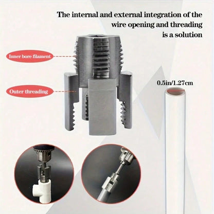 2-In-1 Pipe Threading Cutter- Multifunctional Metal Tool, Suitable For Plumbers And DIY Enthusiasts, Essential For Pipe Repair