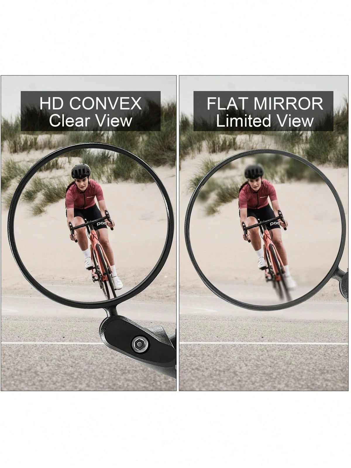 2 Pack Bicycle Rearview Mirror Bike Bar End Mirror Adjustable Bending Handlebar Bike Mirror Rotatable HD Bike Wide Angle Mirrors For Mountain Road Bicycle Moped Cycling