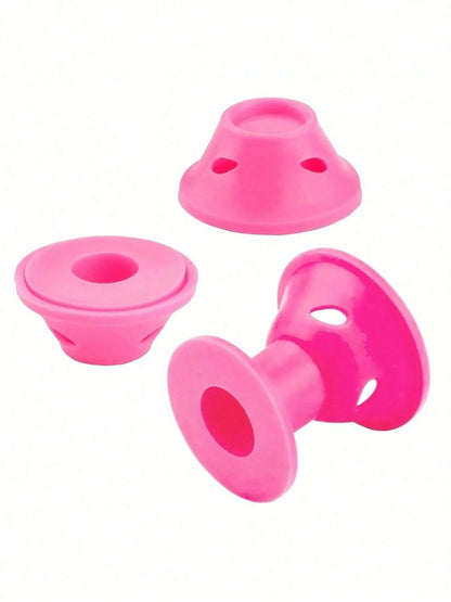 20/10/1pc Pink Silicone Hair Curler, No Heat Damage Design, Lightweight & Portable, Easy To Use, Create Natural Waves & Bangs, Suitable For Short To Medium Length Hair, Perfect For Home & Travel