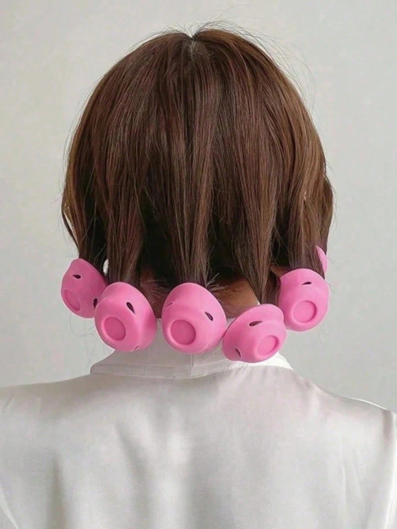 20/10/1pc Pink Silicone Hair Curler, No Heat Damage Design, Lightweight & Portable, Easy To Use, Create Natural Waves & Bangs, Suitable For Short To Medium Length Hair, Perfect For Home & Travel