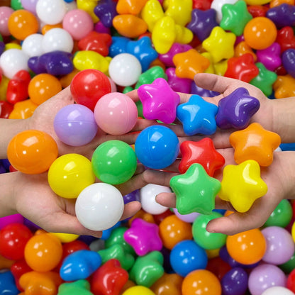 20/50pcs 2.17 Inch Anti-Crush Ball Pit Balls With Star Pattern, Suitable For Toddlers And Children, Pool Party, Indoor/Outdoor Game Tent Ball Pit Toy